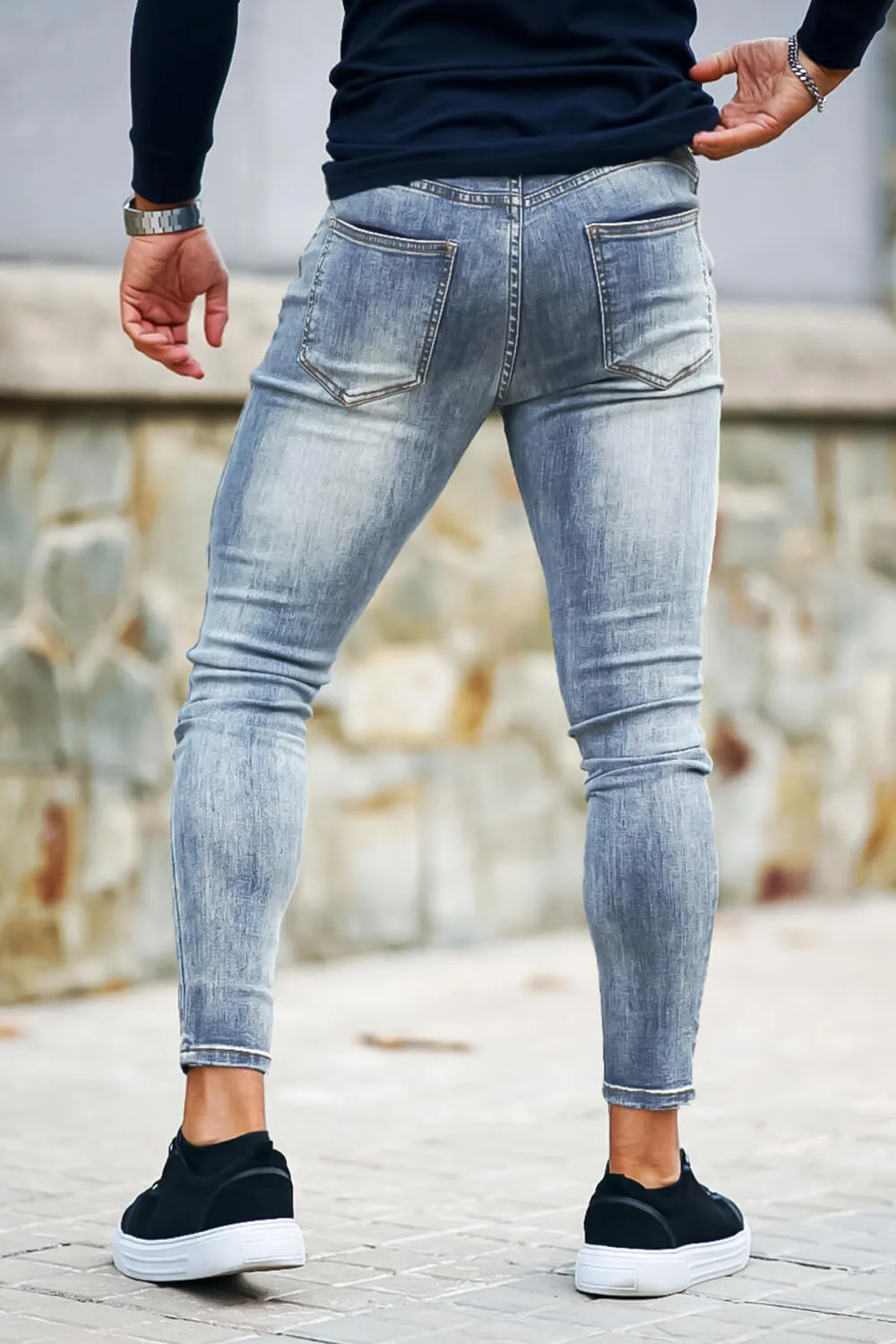 Men's Blue Skinny Jean - High Waist