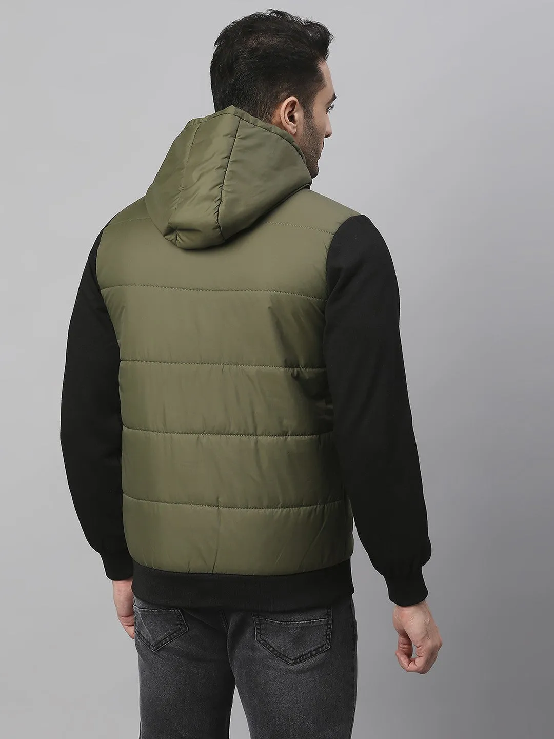 Mens Sleeveless Jacket - Lightweight Casual Winterwear  (Olive)