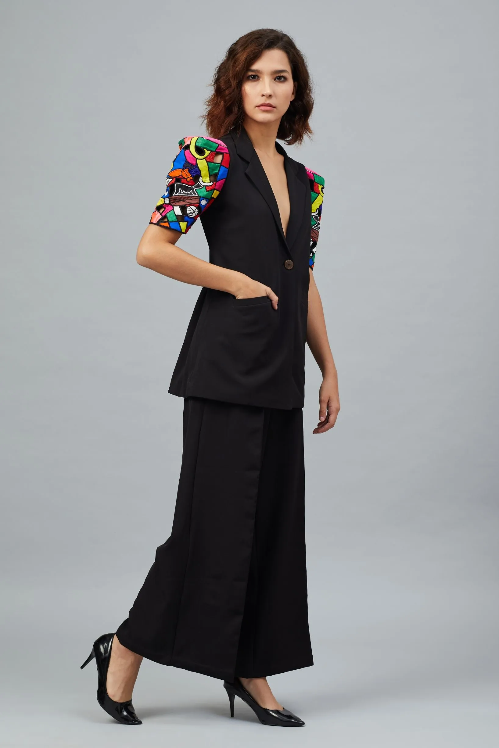 M.F. HUSSAIN BOX SLEEVE JACKET CO-ORD