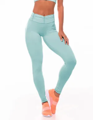 Mint F/L Tights with Gathered Waist