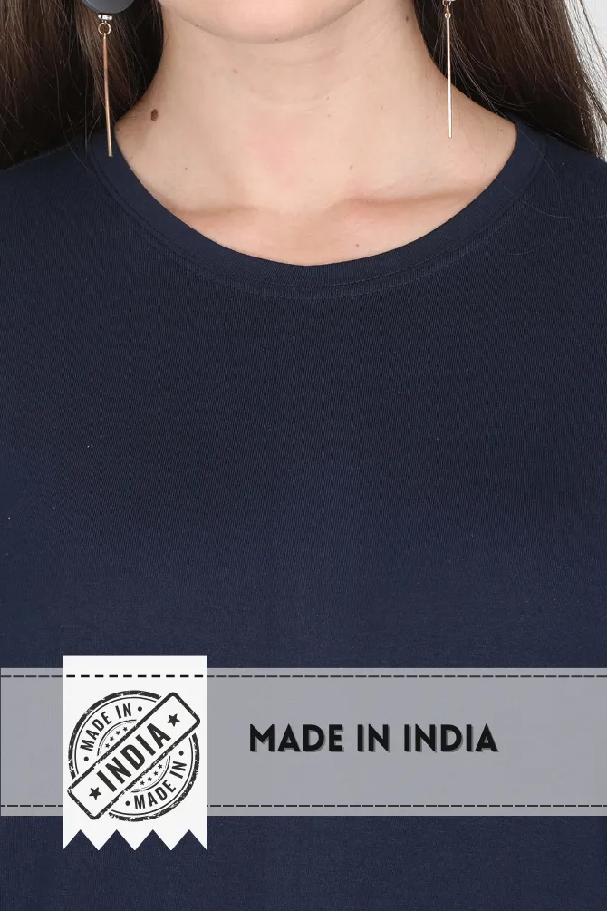 Navy Blue T-shirt Dress for women