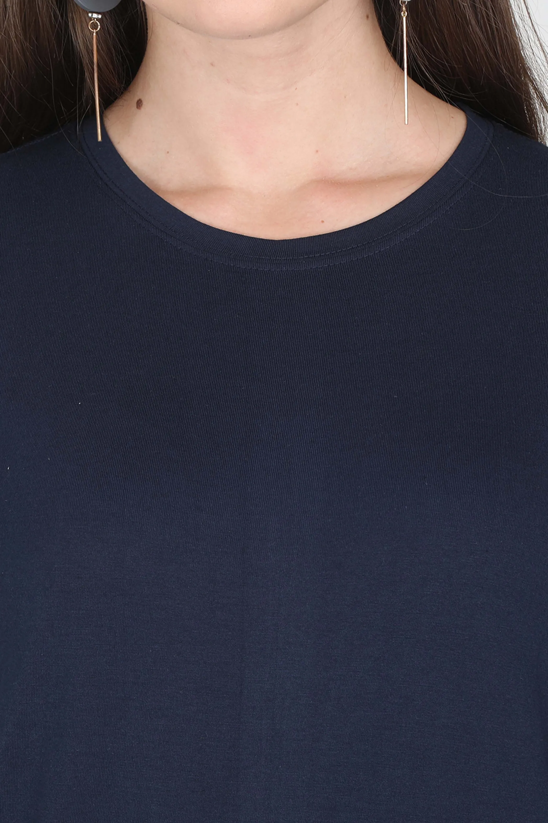 Navy Blue T-shirt Dress for women
