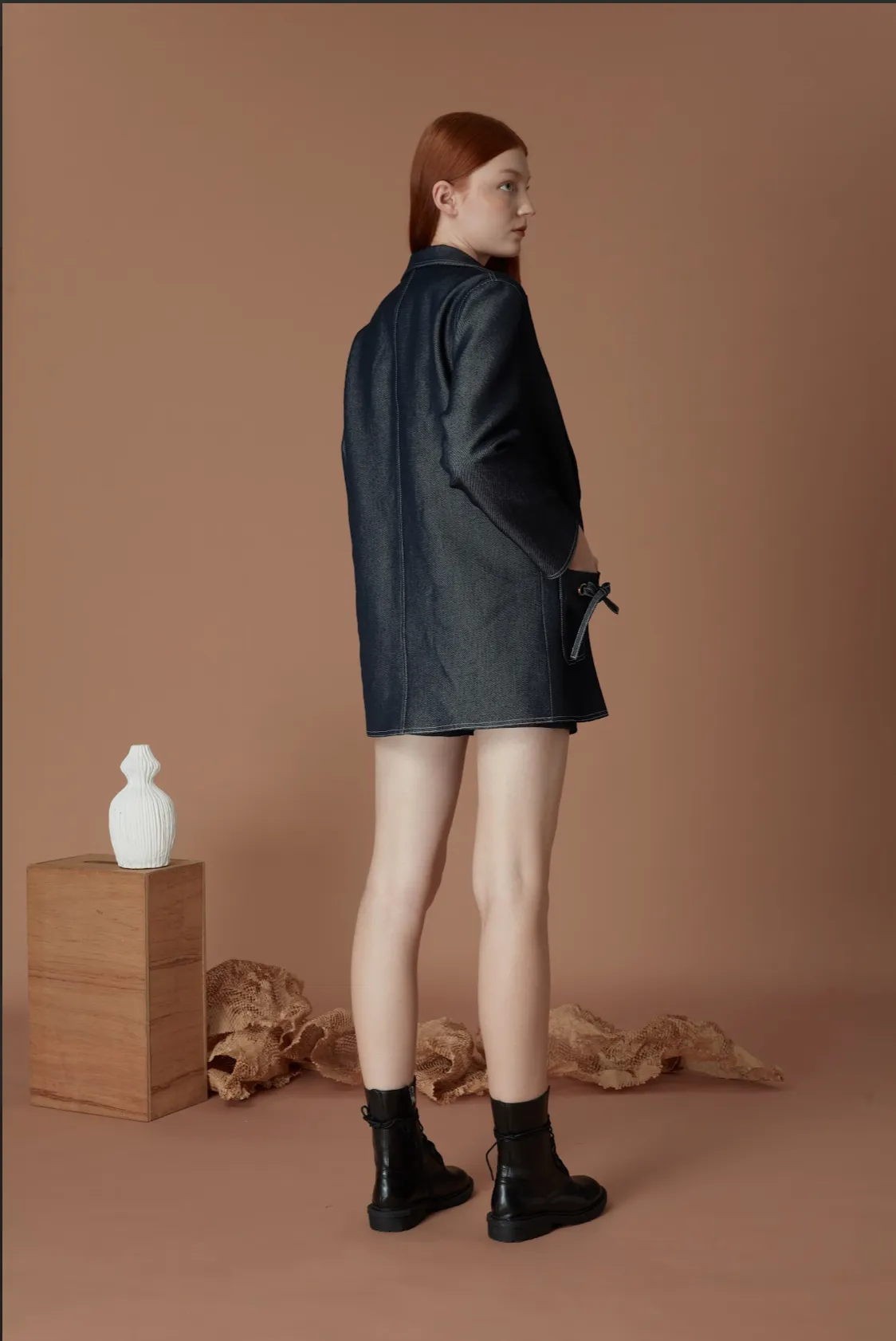 Navy Bow Blazer