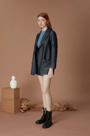 Navy Bow Blazer