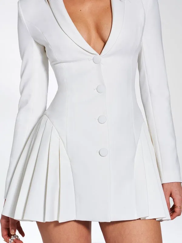 Nigella Blazer Dress with Pleats