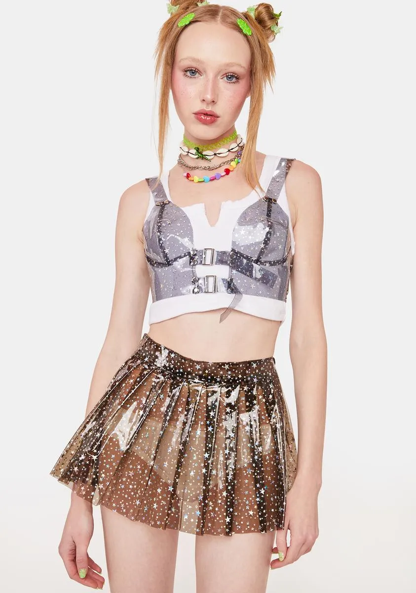Night Chasing Starlight Vinyl Skirt