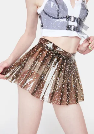 Night Chasing Starlight Vinyl Skirt