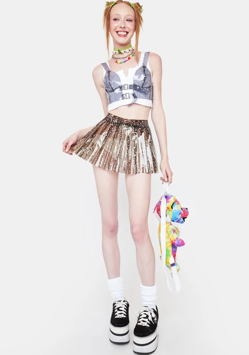 Night Chasing Starlight Vinyl Skirt
