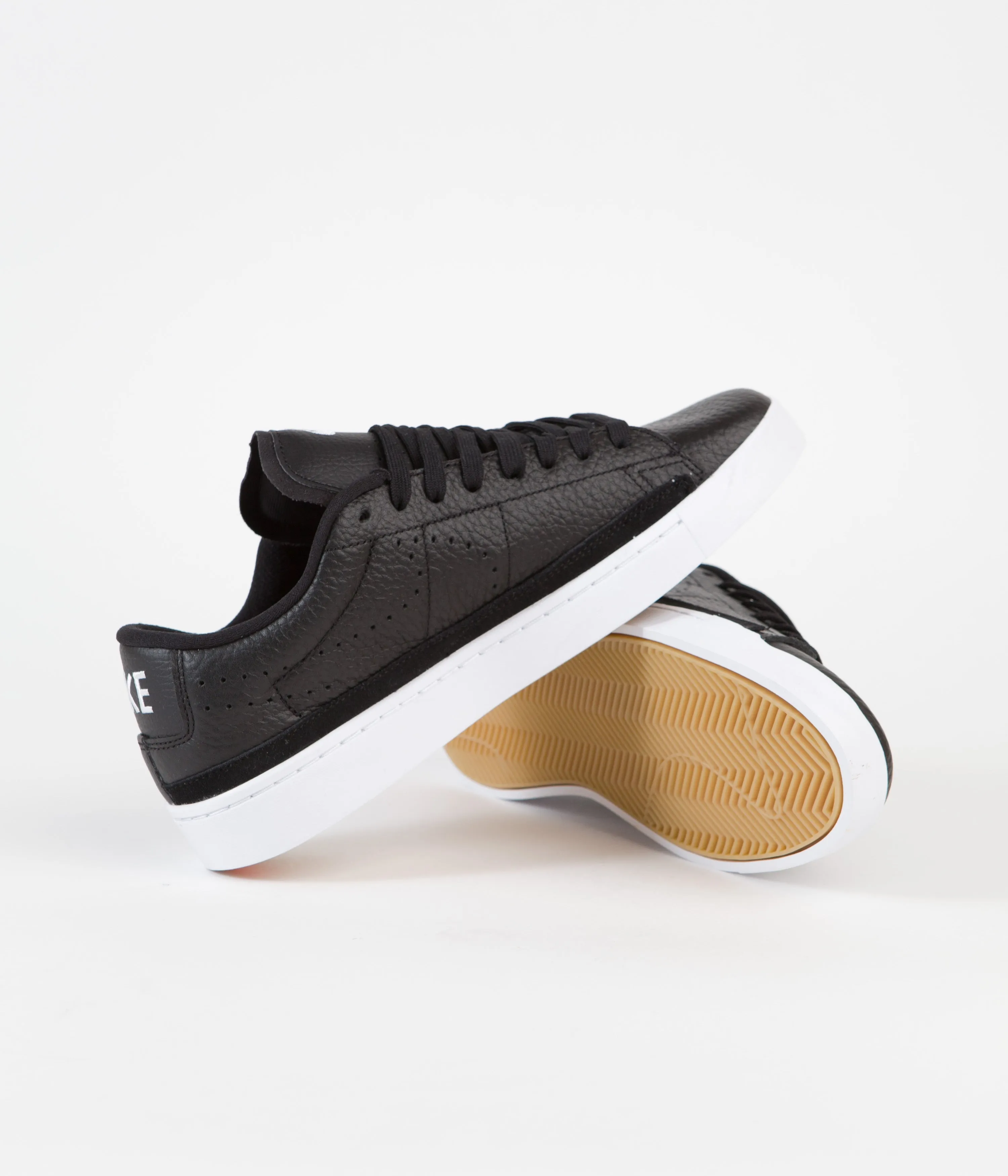 Nike Blazer Low X Shoes - Black / White - Gum Light Brown - Orange