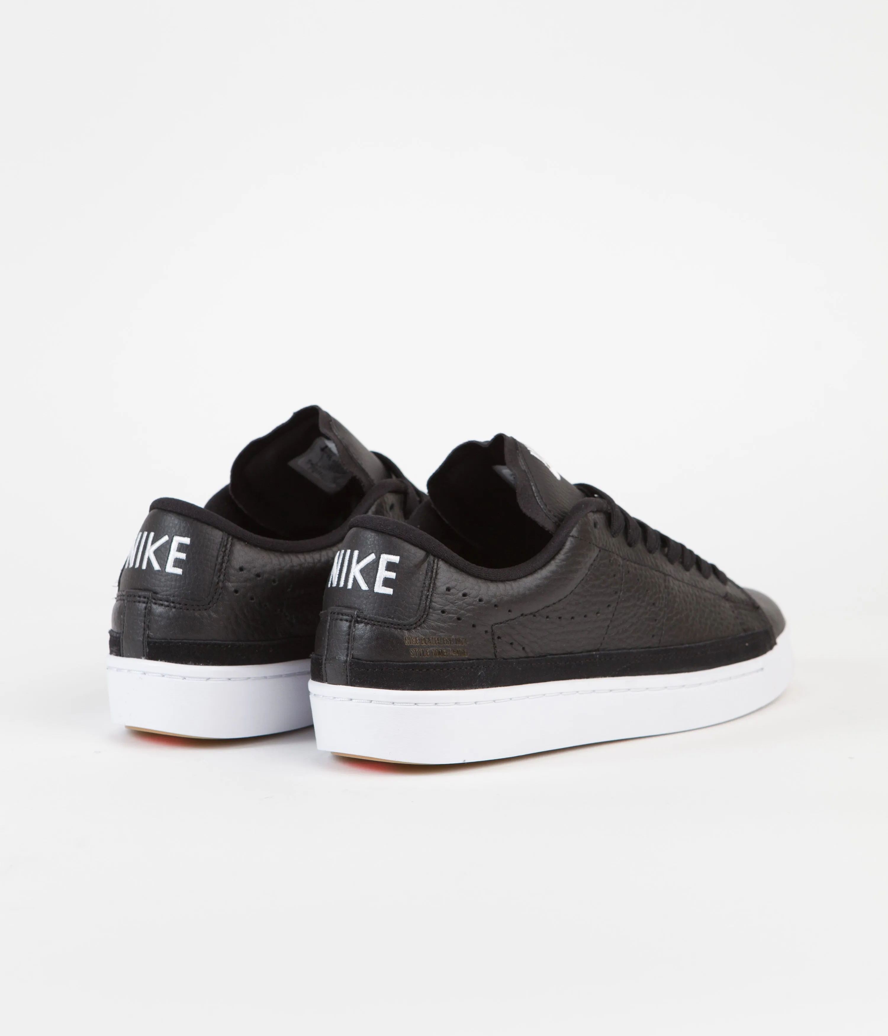 Nike Blazer Low X Shoes - Black / White - Gum Light Brown - Orange