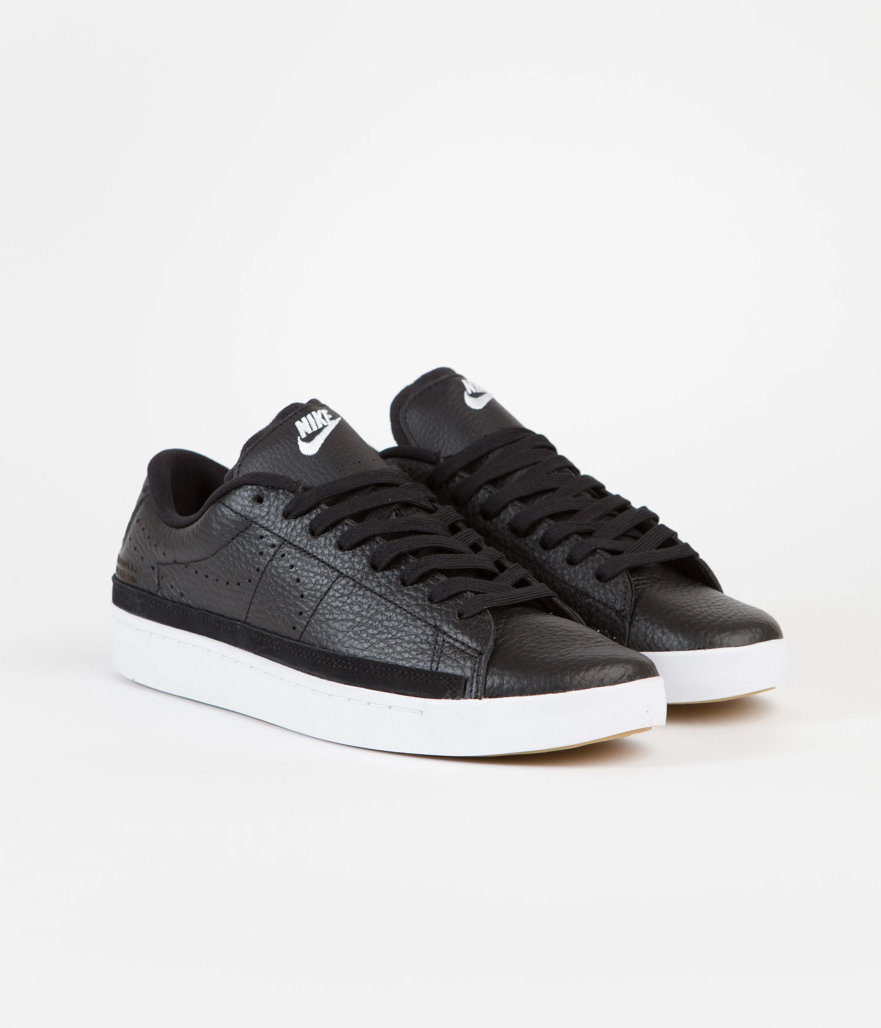 Nike Blazer Low X Shoes - Black / White - Gum Light Brown - Orange