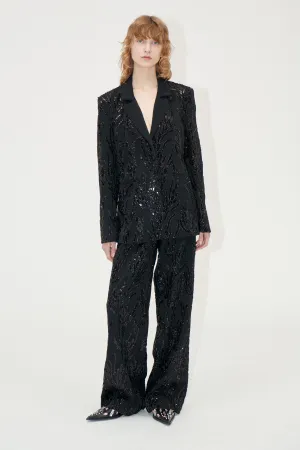 No Waistband Long Pants - Abstract Embellishment