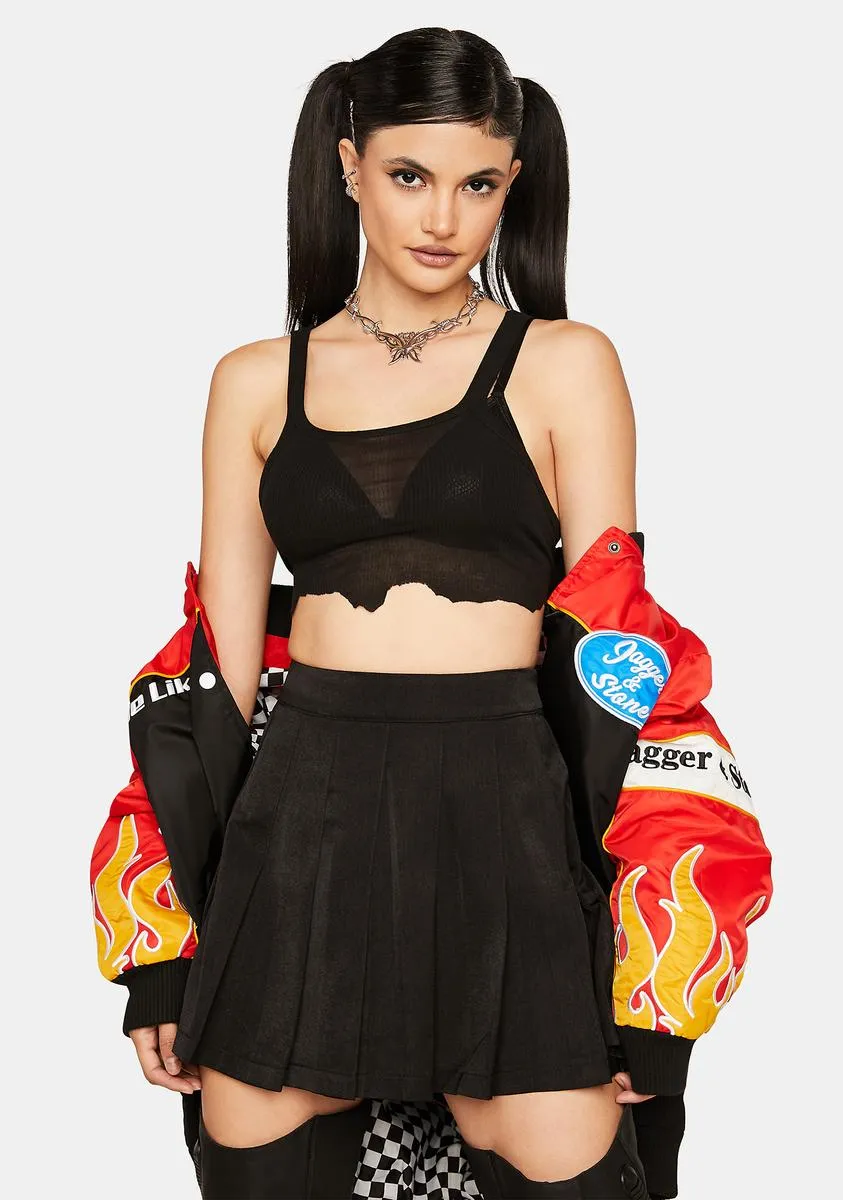 Noir You'd Be Surprised Pleated Skirt