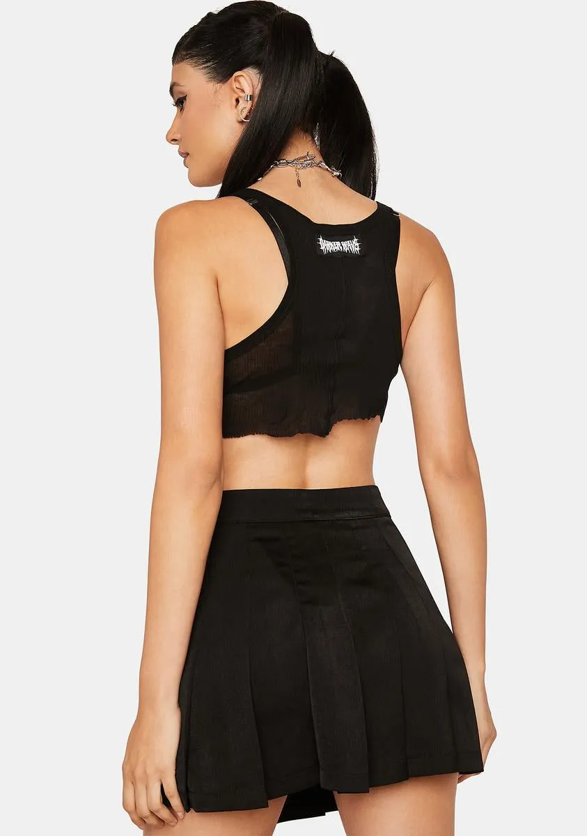 Noir You'd Be Surprised Pleated Skirt