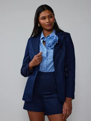 Notch Lapel Sculpted Blazer