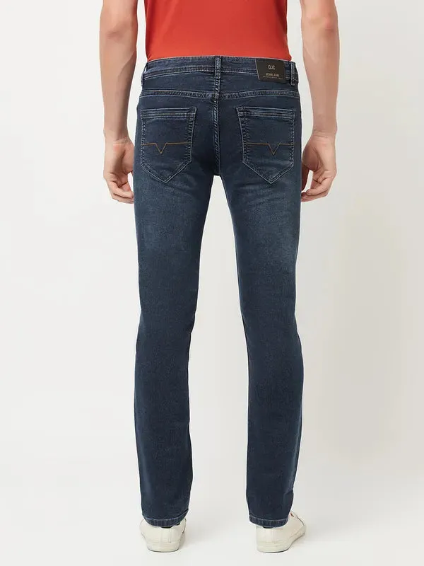 Octave Men Navy Blue Cotton Light Fade Jeans