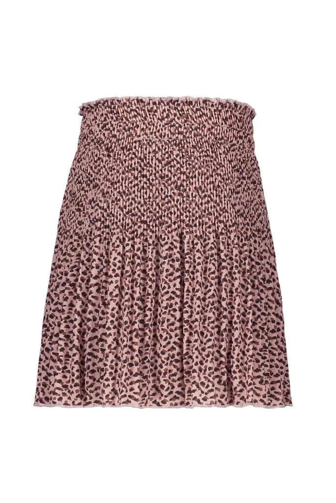 Old Pink Dot Print Pleated Skirt