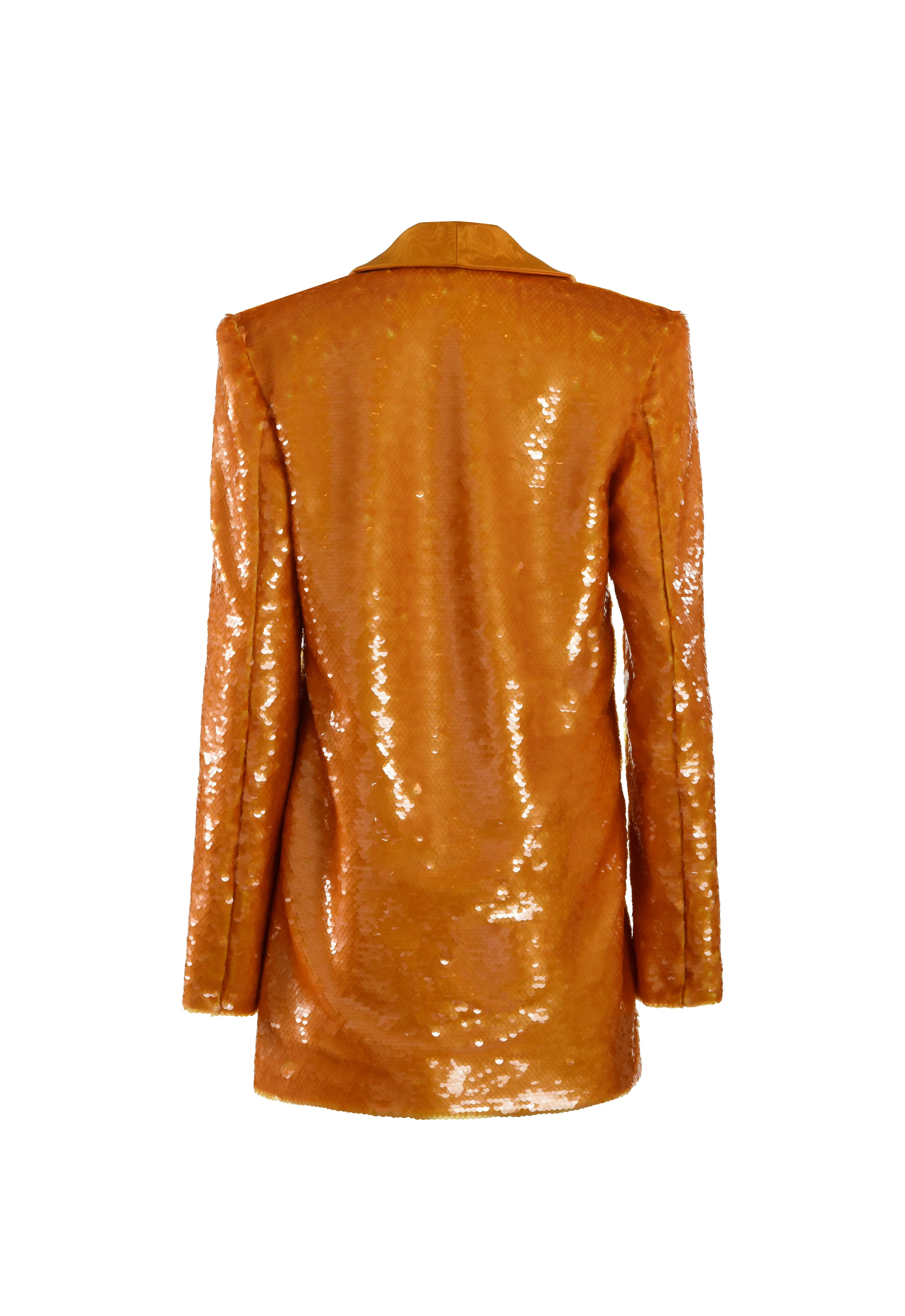 Orange sequined blazer