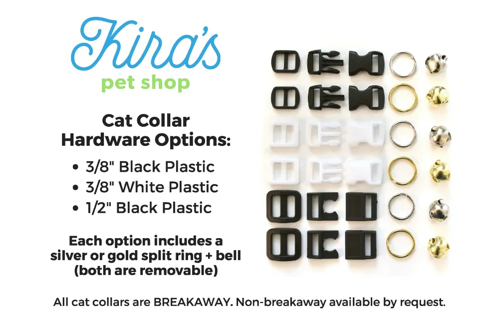 Orange Stars & Dots Cat Collar