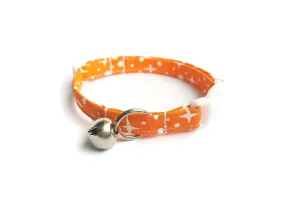 Orange Stars & Dots Cat Collar