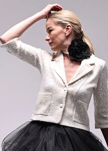 Paillette Sequin Shrunken Blazer