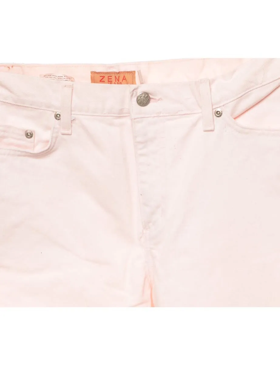 Pale Pink Straight Fit Jeans - W30 L30
