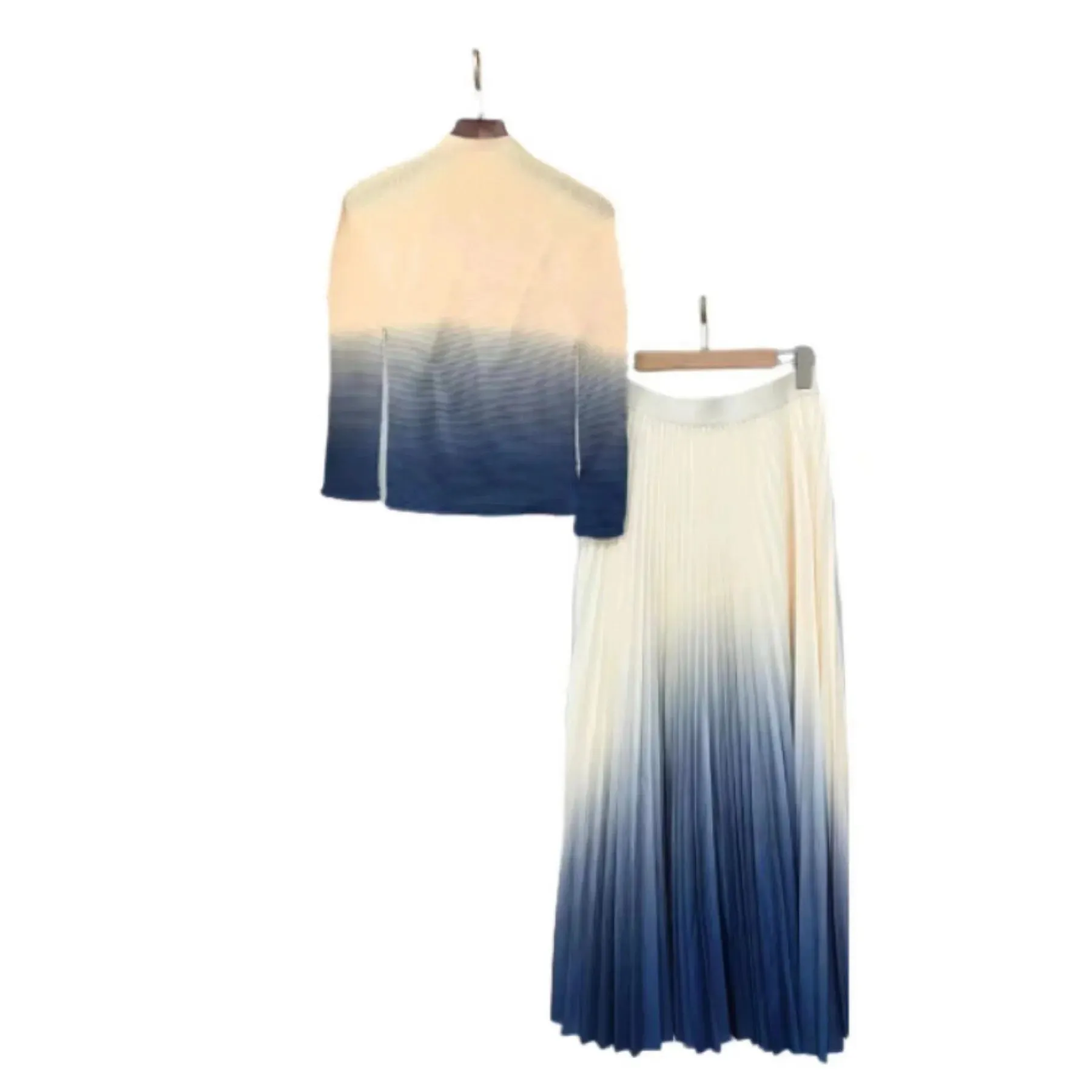Paris Gradient Pleated Skirt Set