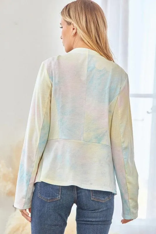 Pastel Tie Dye Longline Blazer