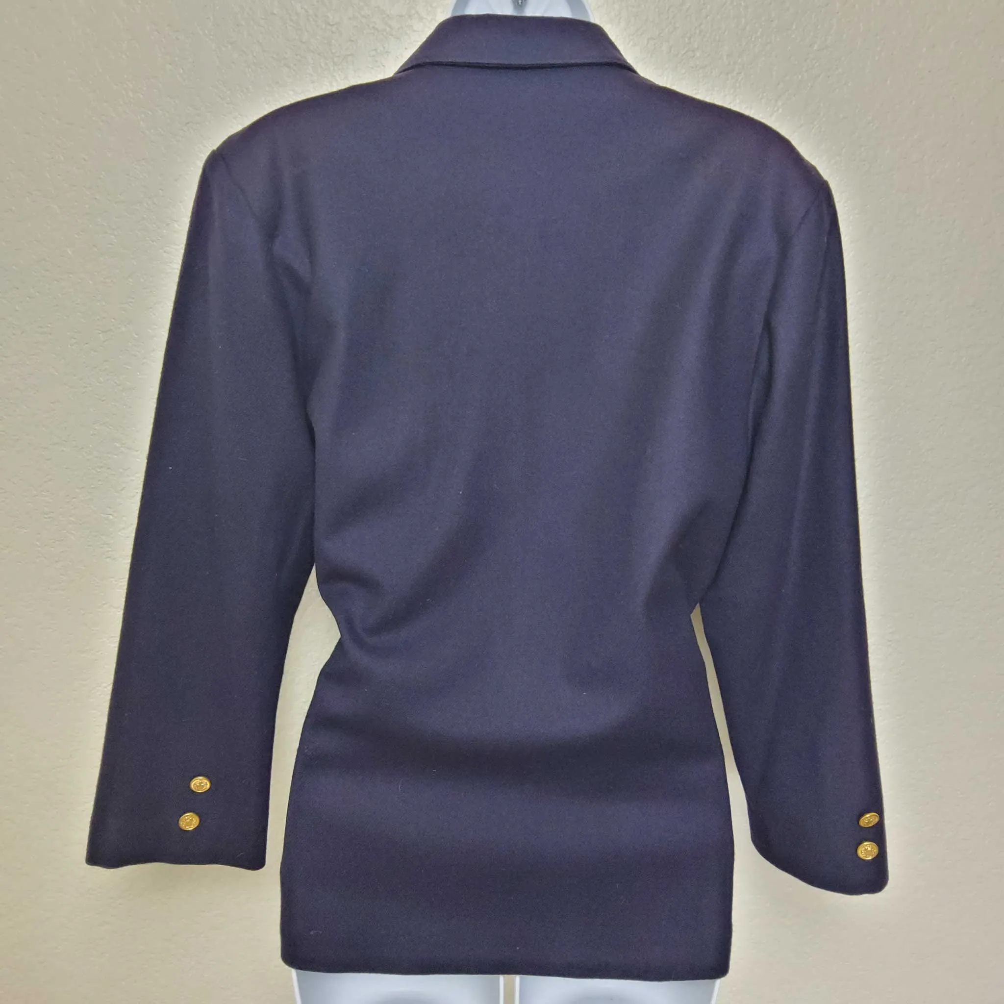 Pepper Tree Purple Blazer with Emblazoned Crest, Women's Size 10