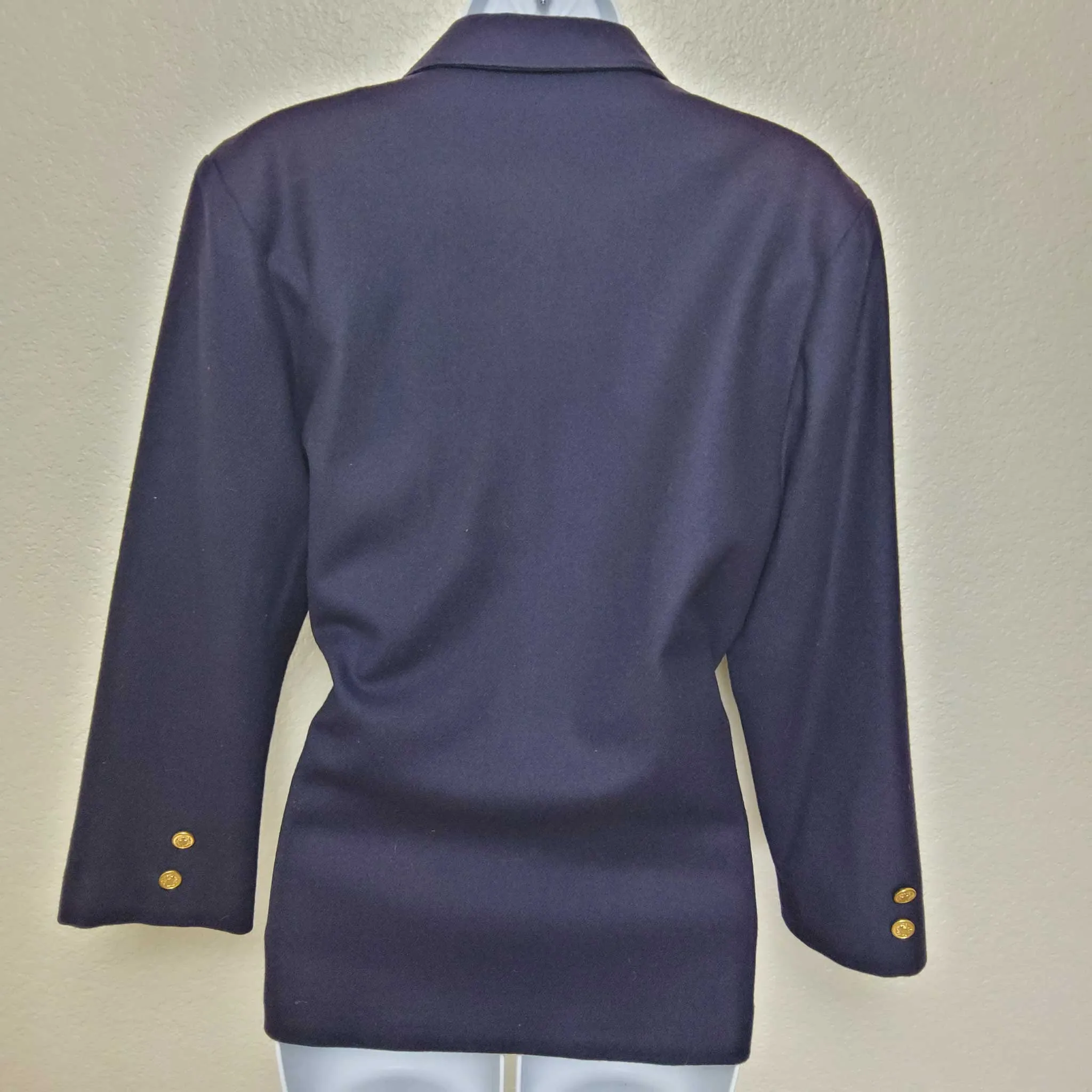 Pepper Tree Purple Blazer with Emblazoned Crest, Women's Size 10