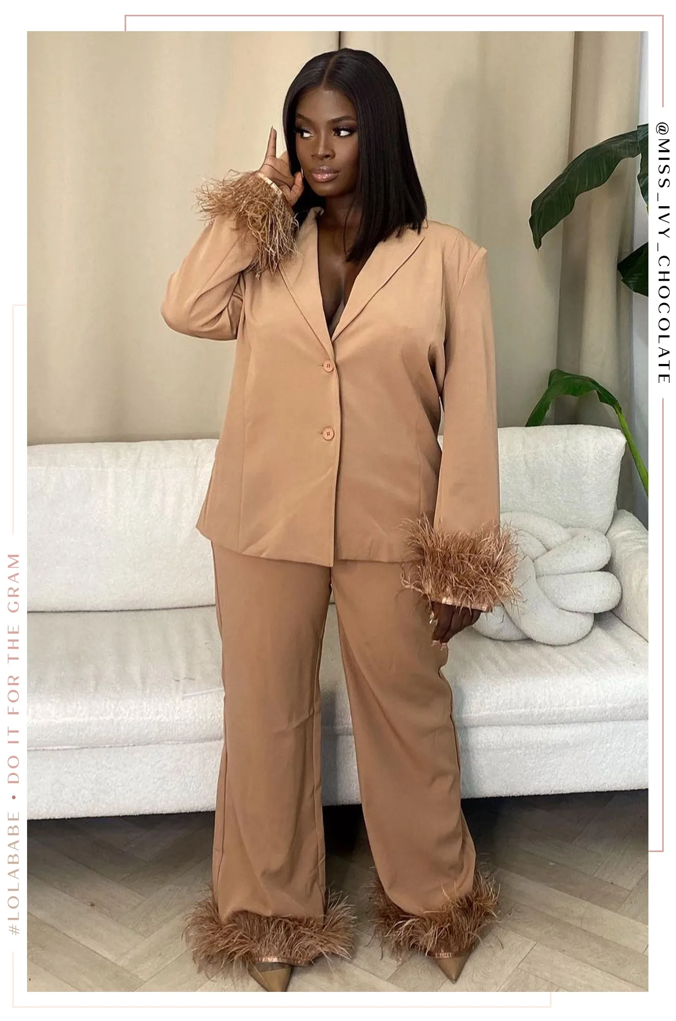 Perfect Match Two Piece Blazer and Pant Set - Nude