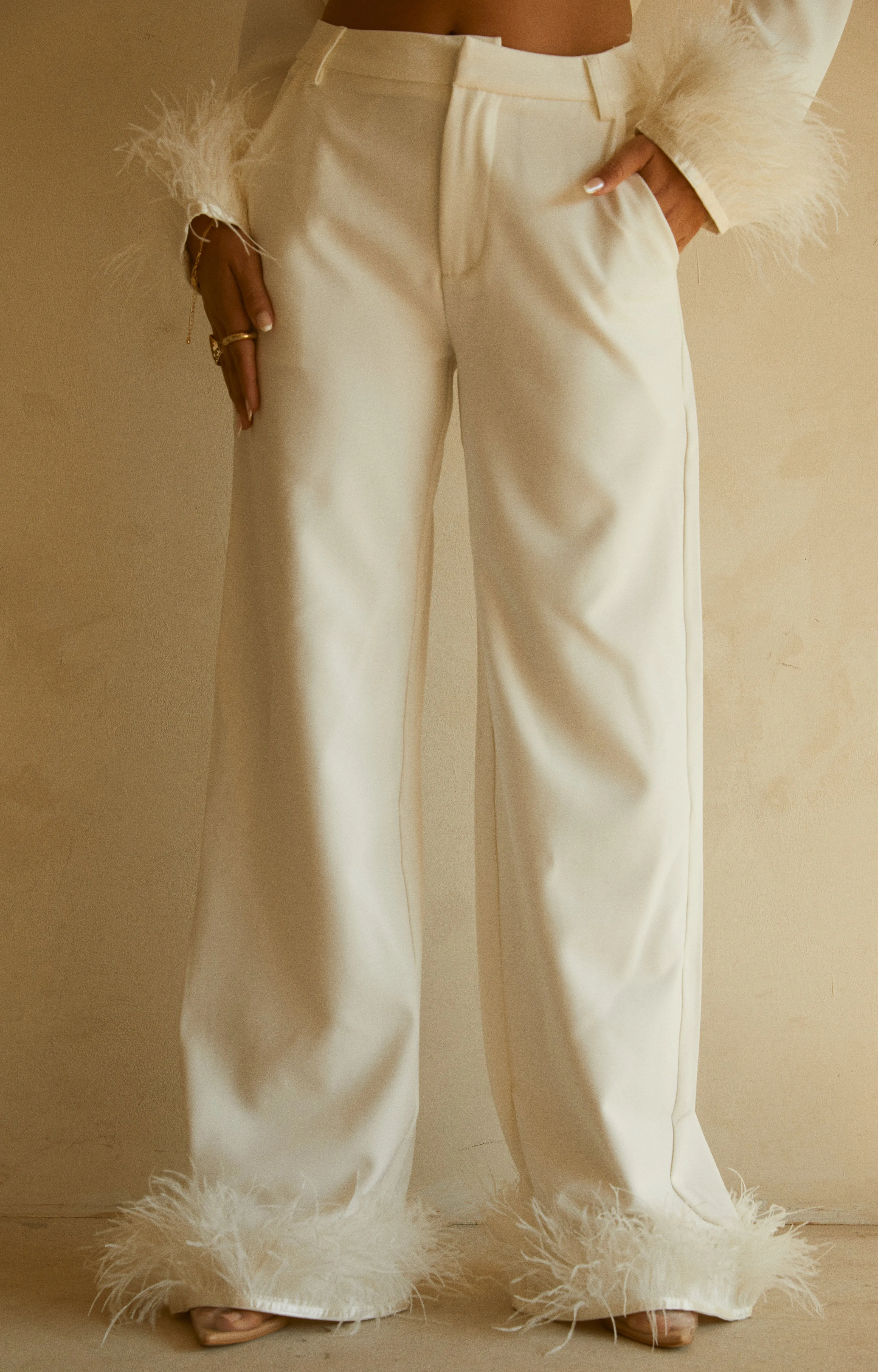 Perfect Match Two Piece Blazer and Pant Set - White