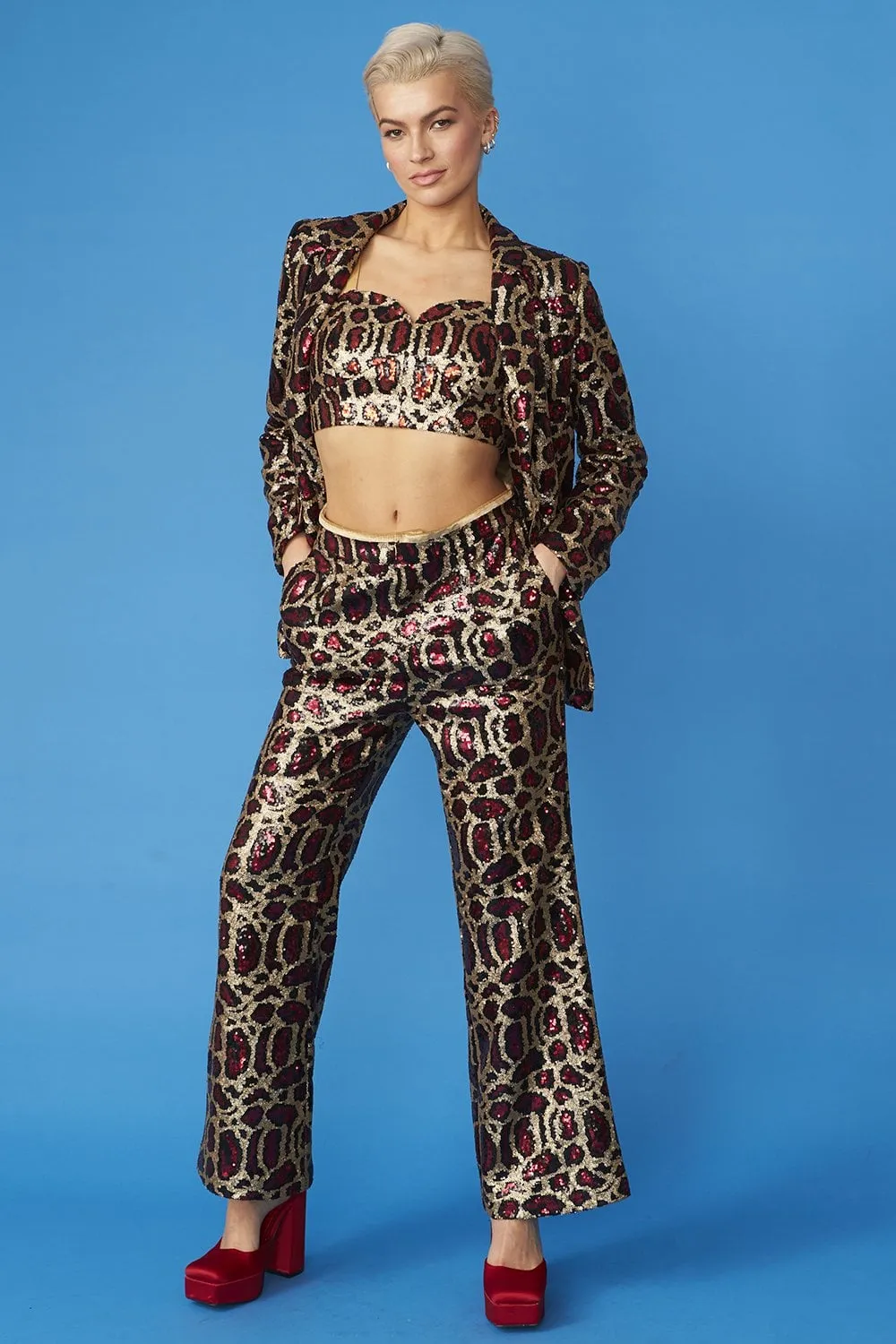 Pink Bamboo Sequin GiGi Top