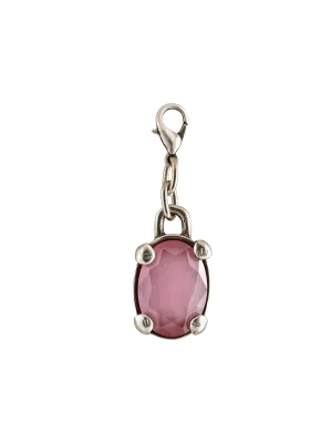 Pink Diamond Charm Silver