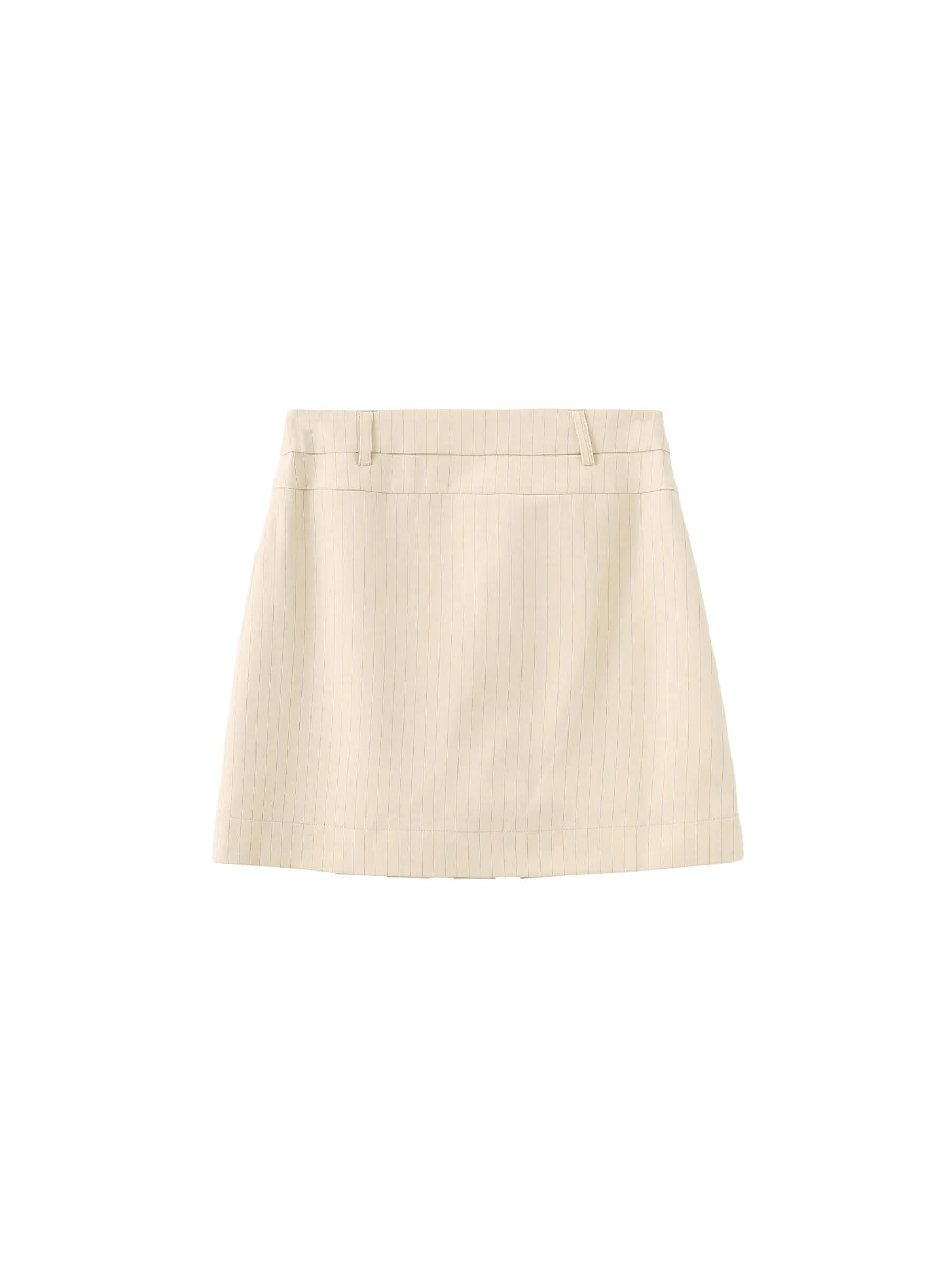 Pinstripe Pleated Mini Skirt