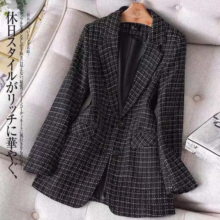 Plaid Blazer Fashion Jacket