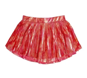 Pleated Coral Skirt