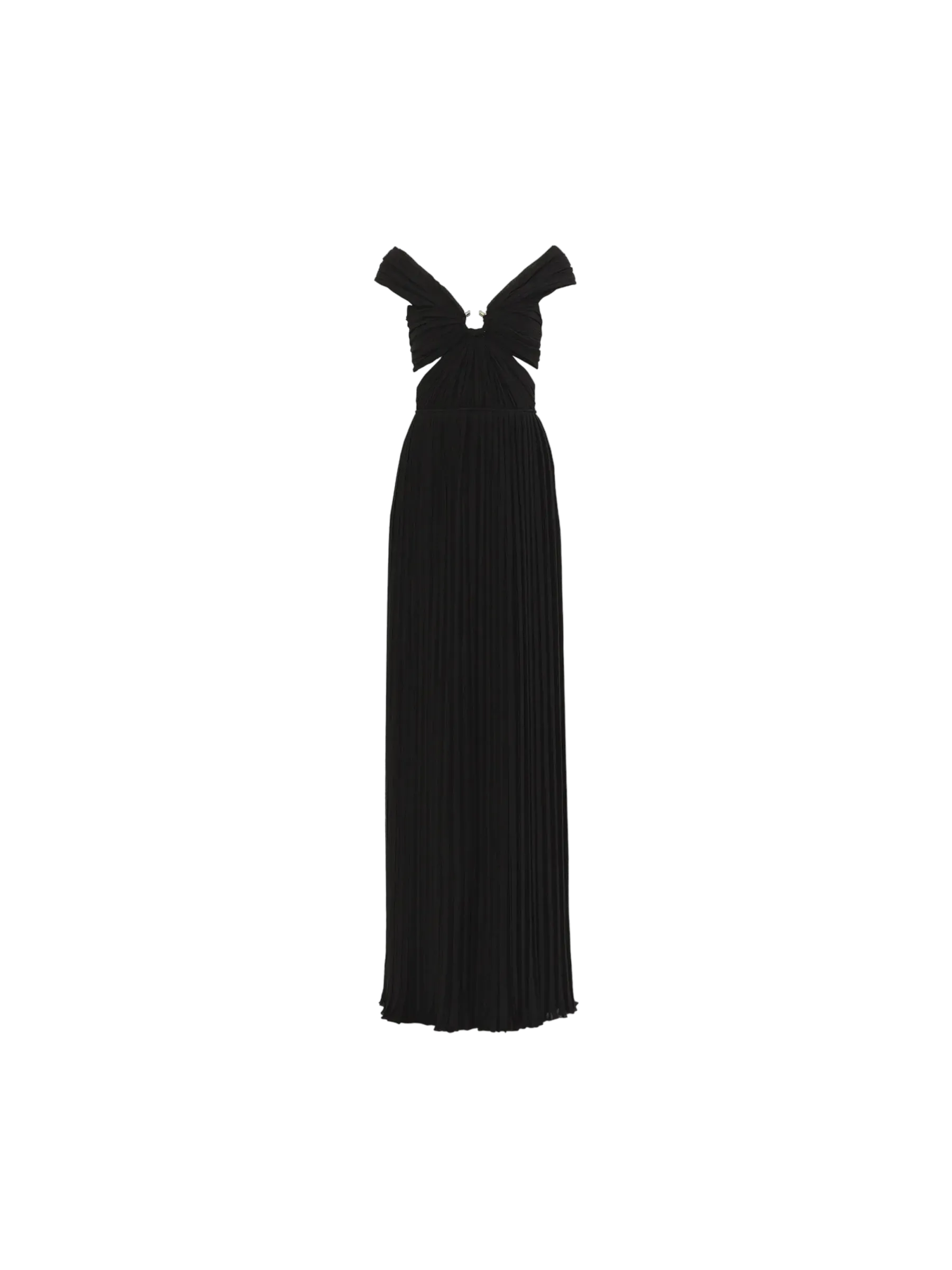 Pleated Maxi Dress in Silk