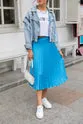Pleated Satin Skirt -