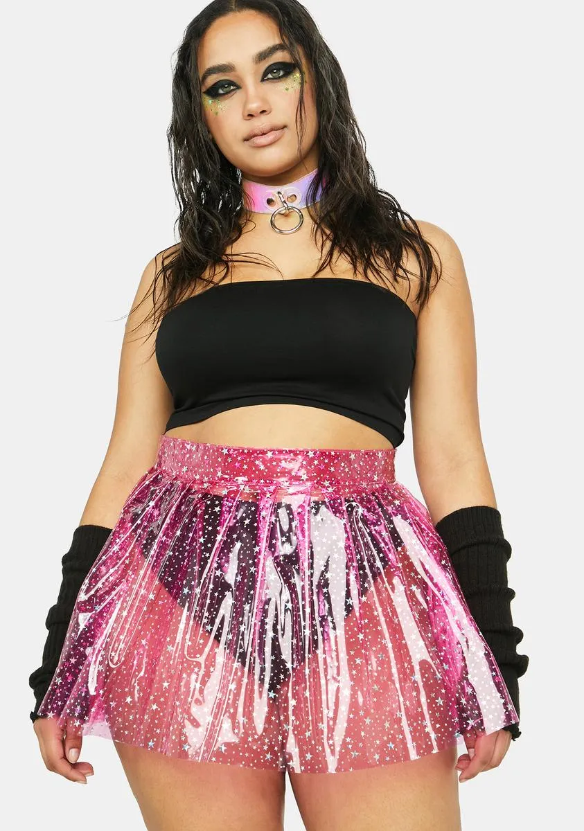 Plus Chasing Starlight Vinyl Skirt