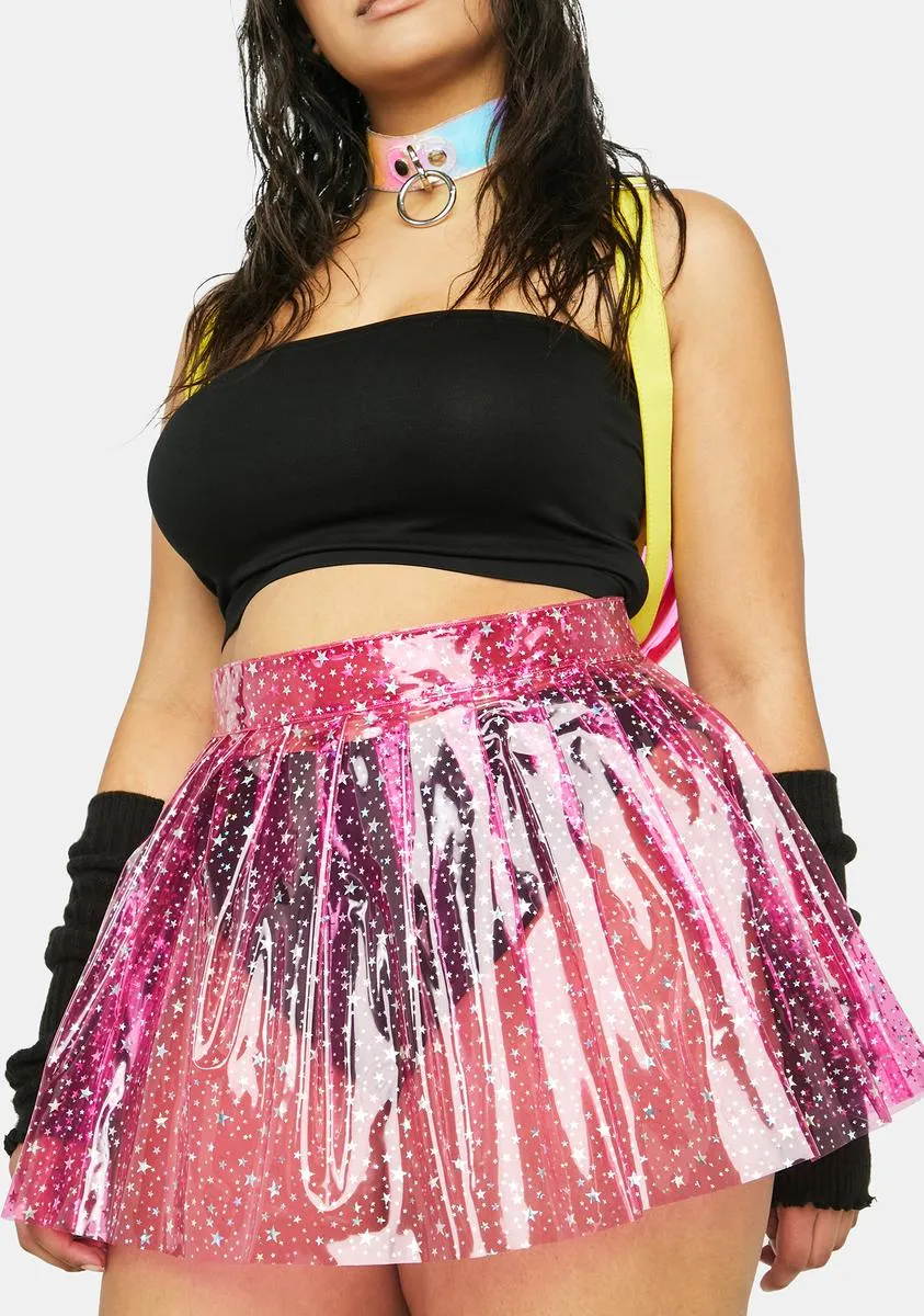 Plus Chasing Starlight Vinyl Skirt