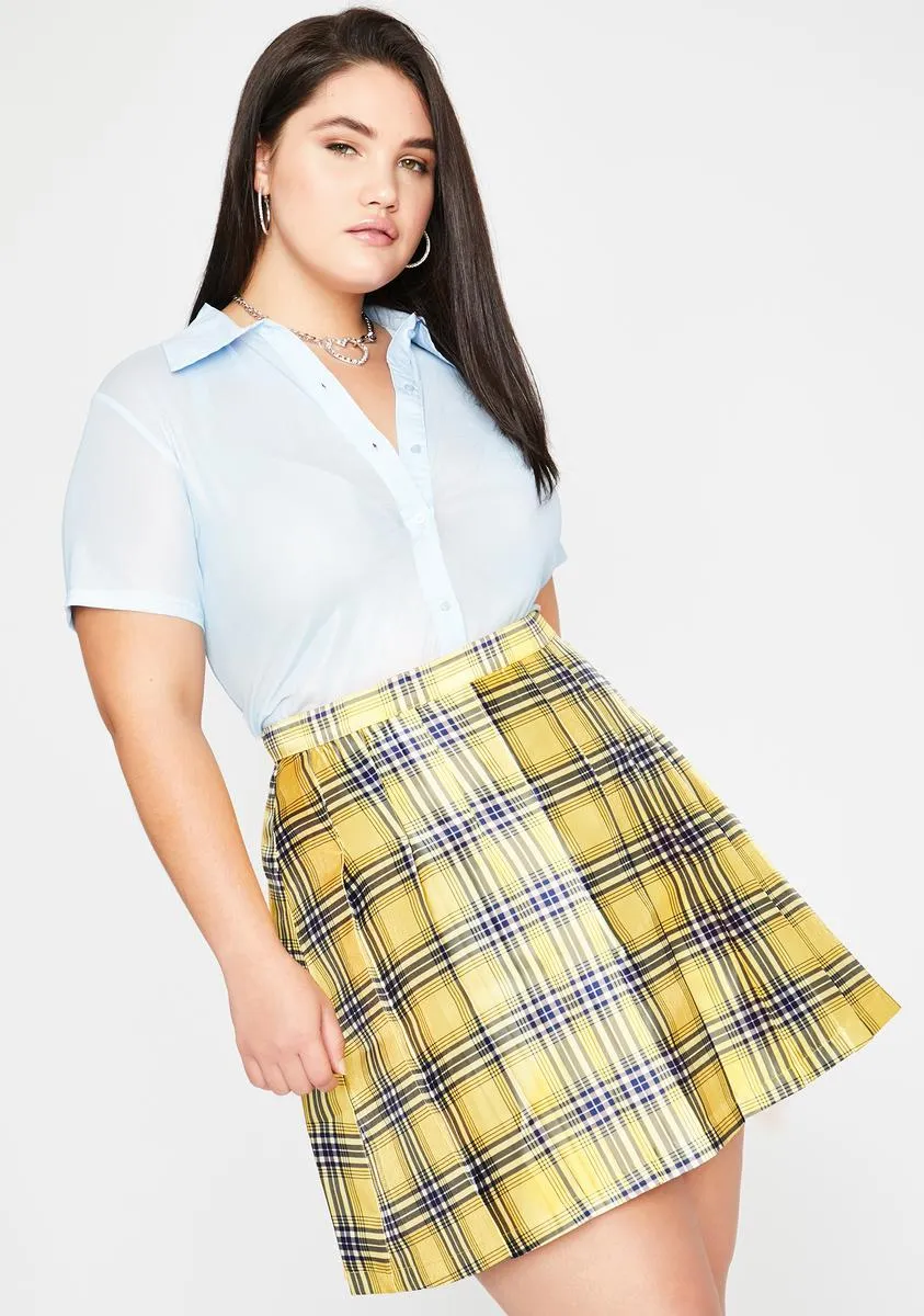 Plus Frenemies Forever Plaid Skirt
