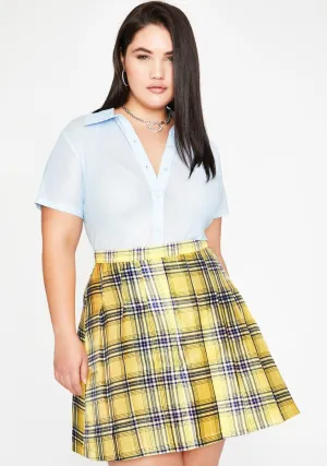 Plus Frenemies Forever Plaid Skirt
