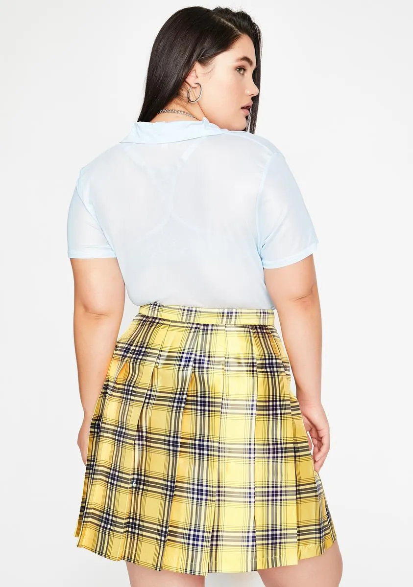 Plus Frenemies Forever Plaid Skirt