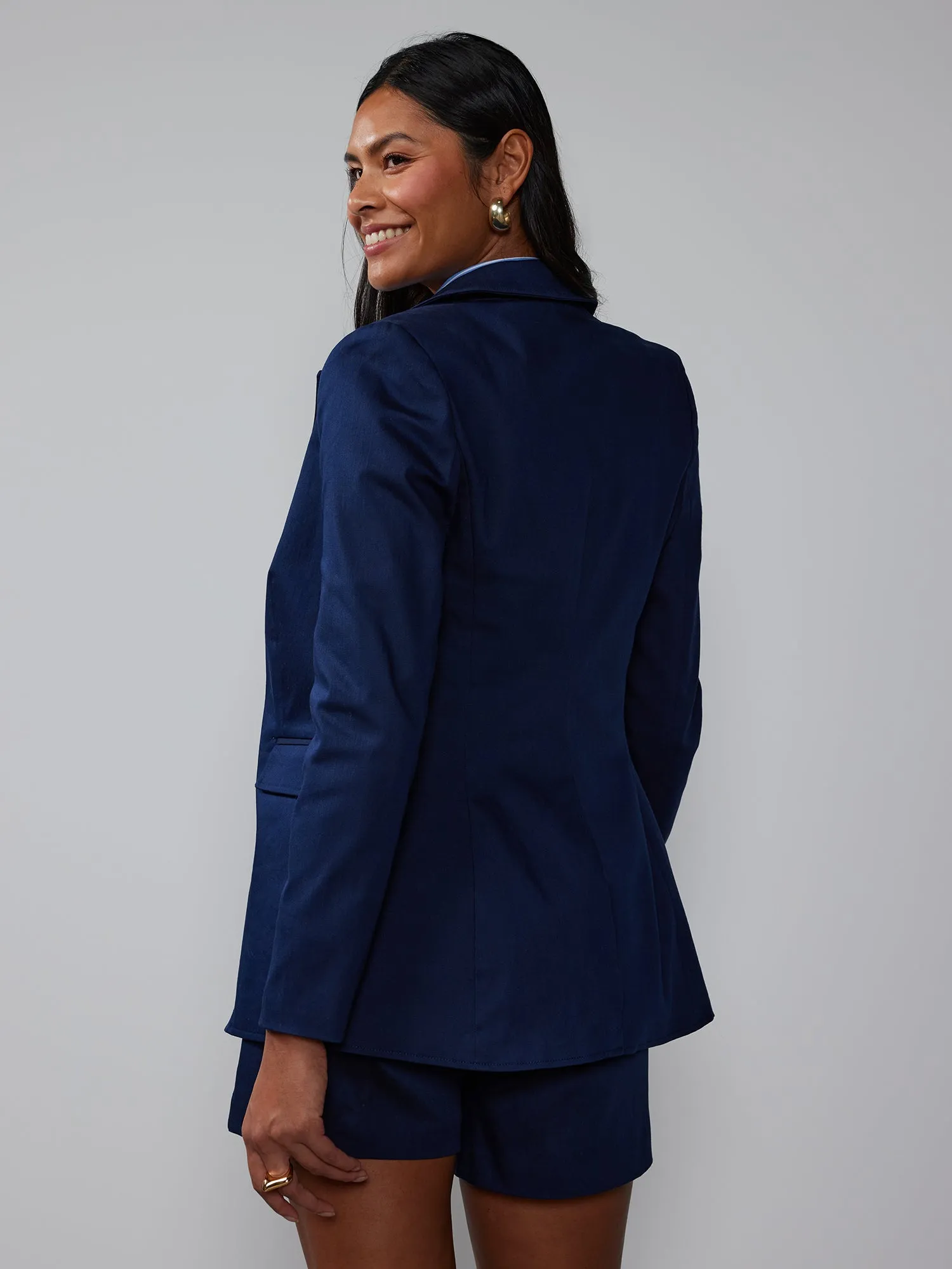 Plus Notch Lapel Sculpted Blazer