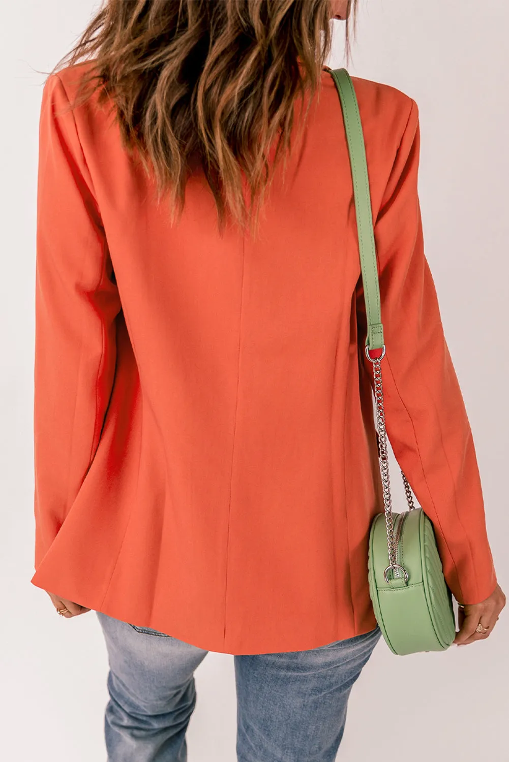 PRE-ORDER: SINGLE BUTTON BLAZER RED ORANGE