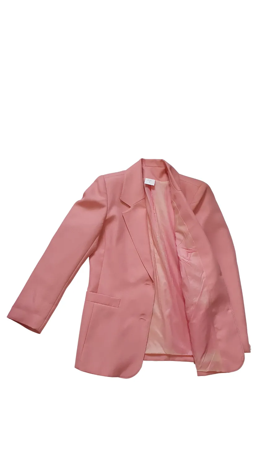 Preloved Blazer - Single Breasted - Bold Pink Oversized Blazer - UK16