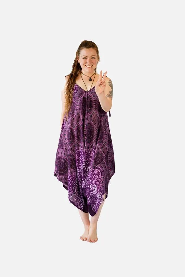 Printed Tie Strap Jumpsuit