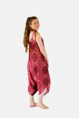 Printed Tie Strap Jumpsuit