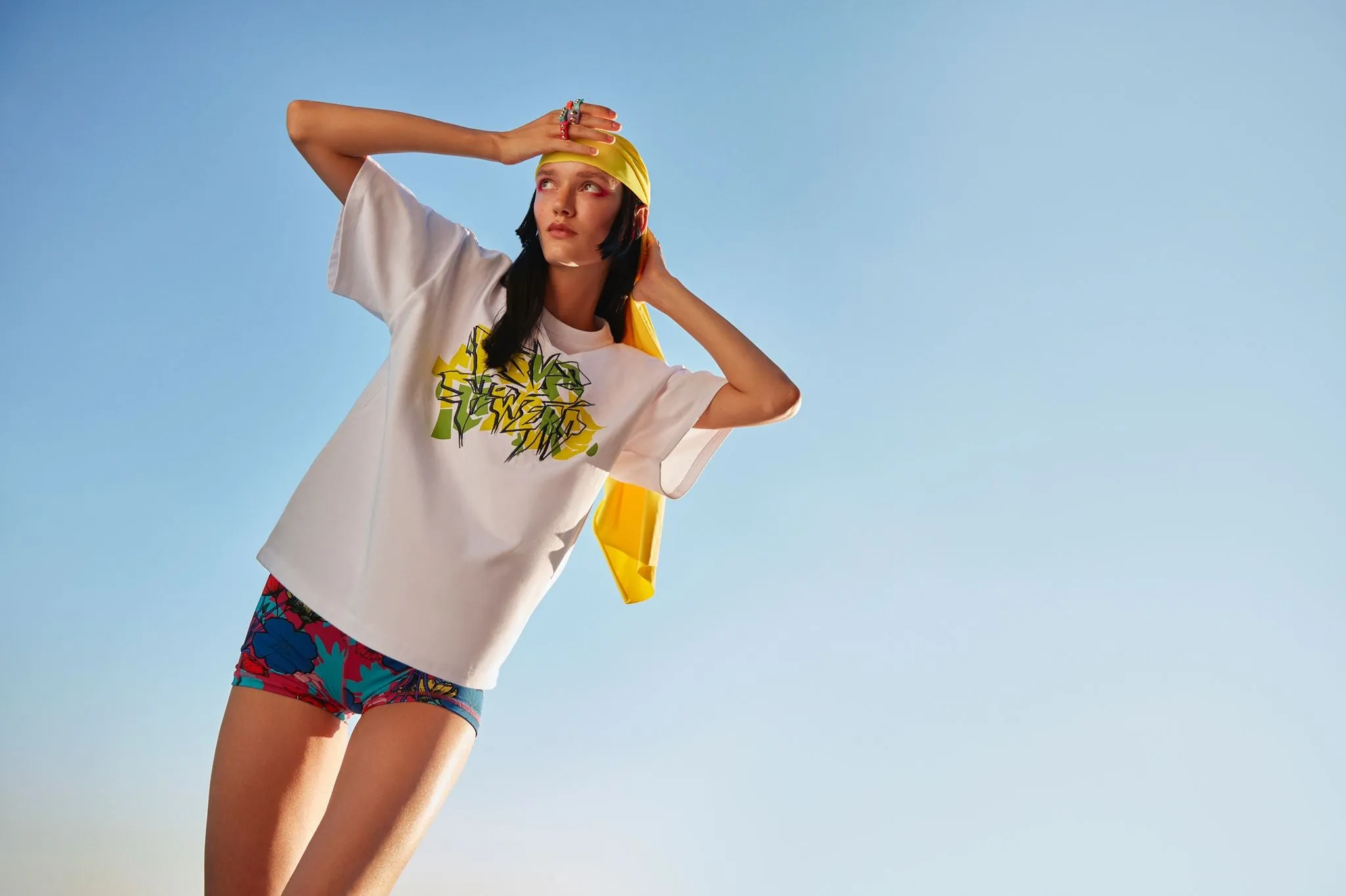 Rachel Graffiti Rave Flowers T-Shirt